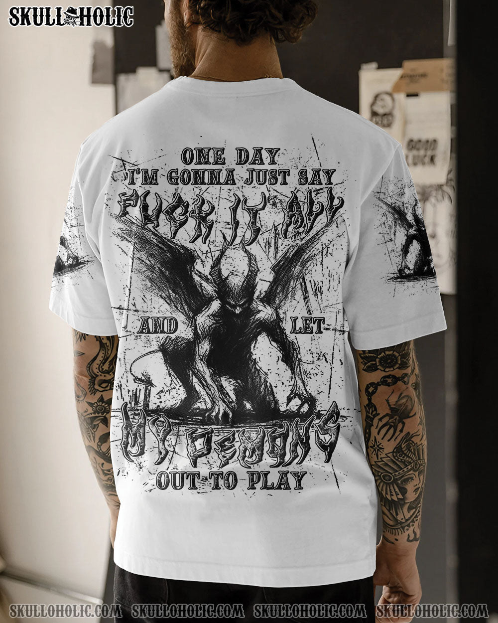 BLISSCORNERS ONE DAY I'M GONNA JUST SAY ALL OVER PRINT