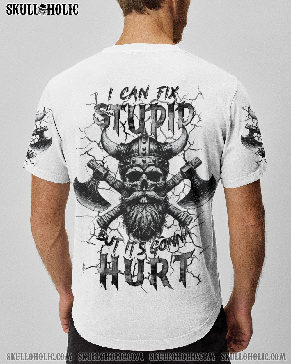 BLISSCORNERS I CAN FIX STUPID VIKING SKULL ALL OVER PRINT