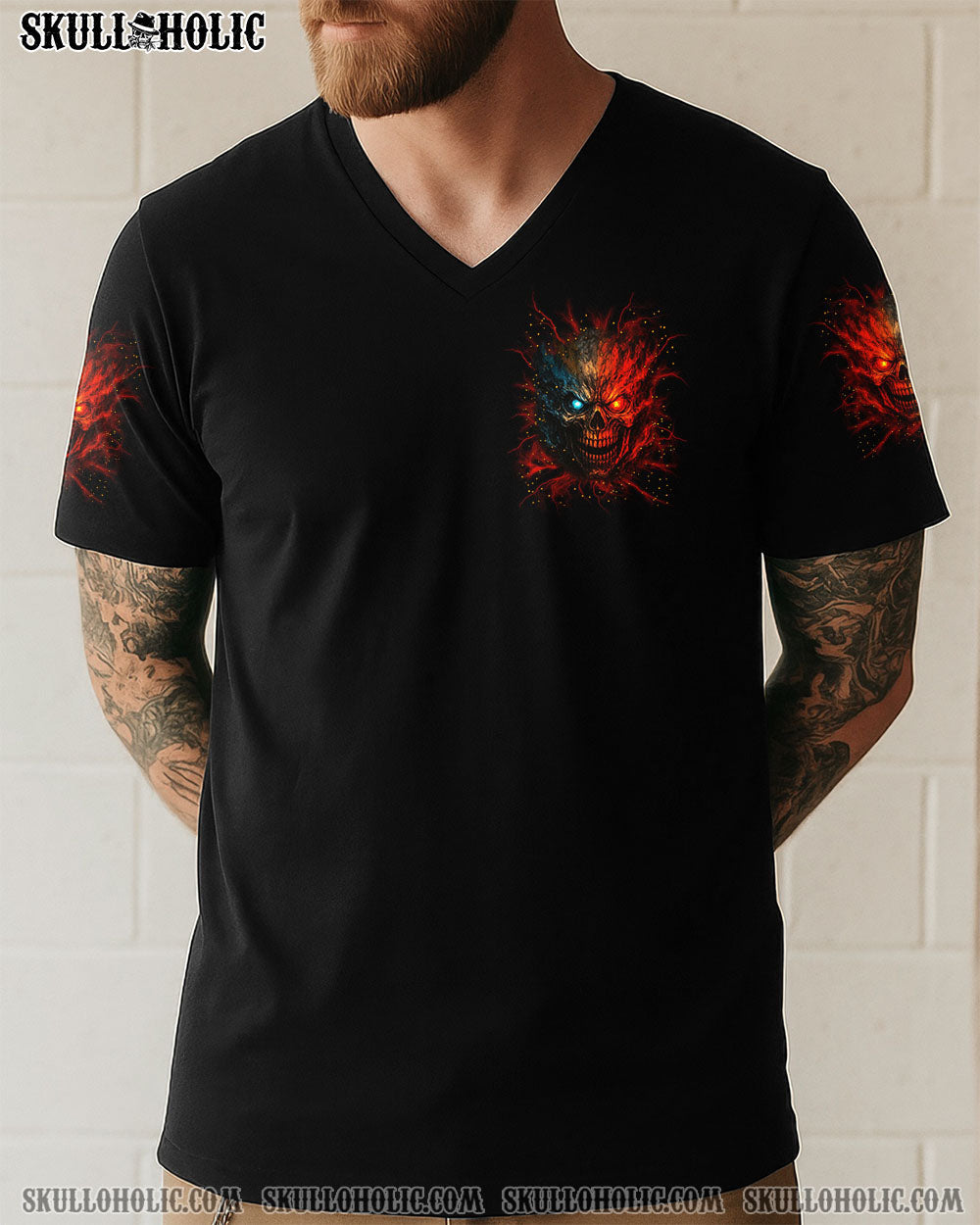 BLISSCORNERS YOUR DEMONS HIDE UNDER YOUR BED SKULL ALL OVER PRINT