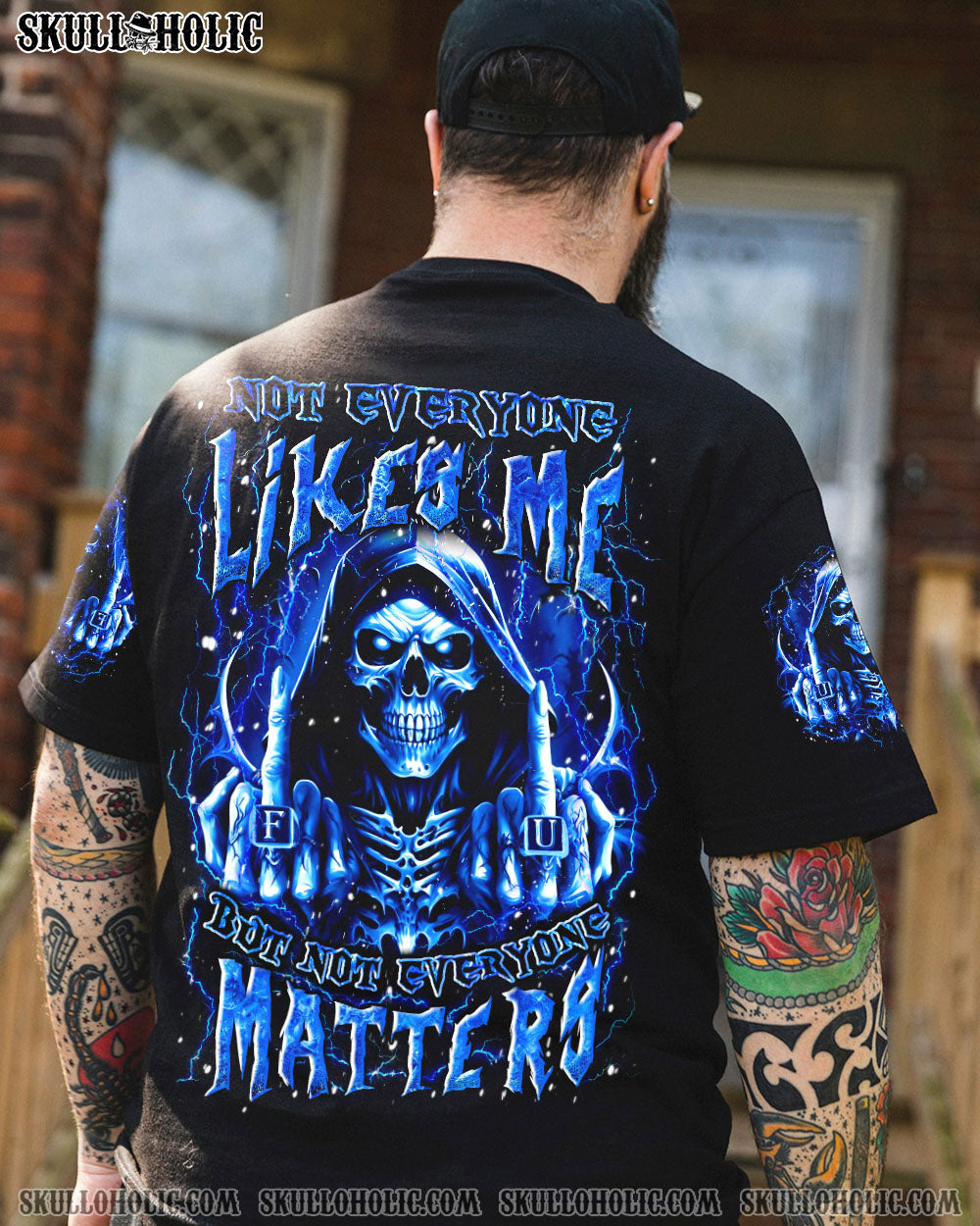 BLISSCORNERS NOT EVERYONE LIKES ME SKULL REAPER ALL OVER PRINT