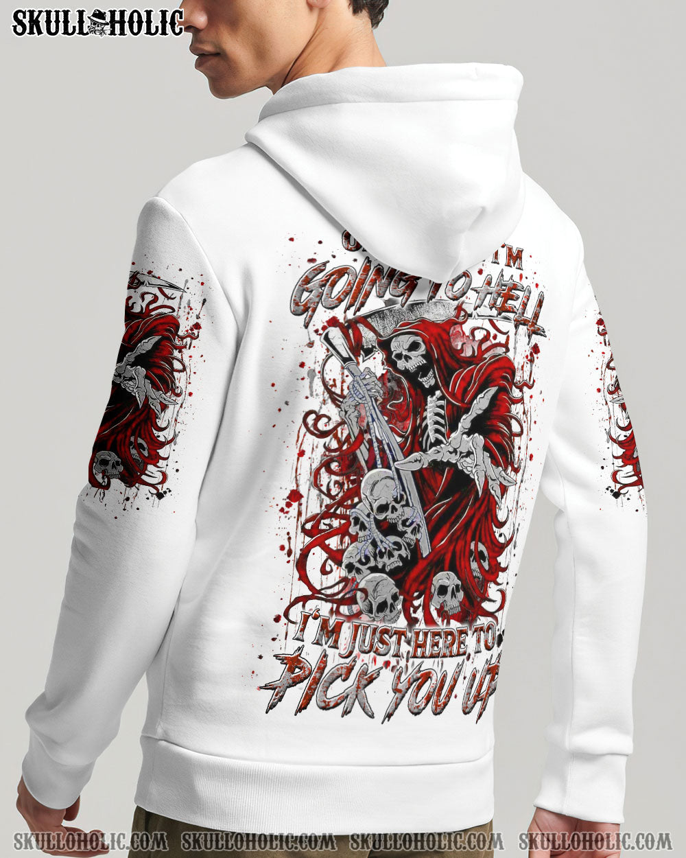 BLISSCORNERS OF COURSE I'M GOING TO HELL SKULL REAPER ALL OVER PRINT