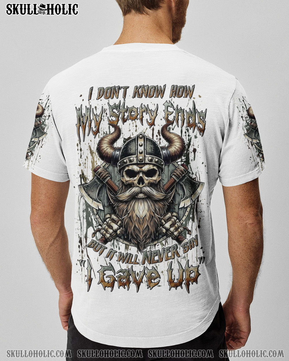 BLISSCORNERS I DON'T KNOW HOW MY STORY ENDS VIKING SKULL ALL OVER PRINT