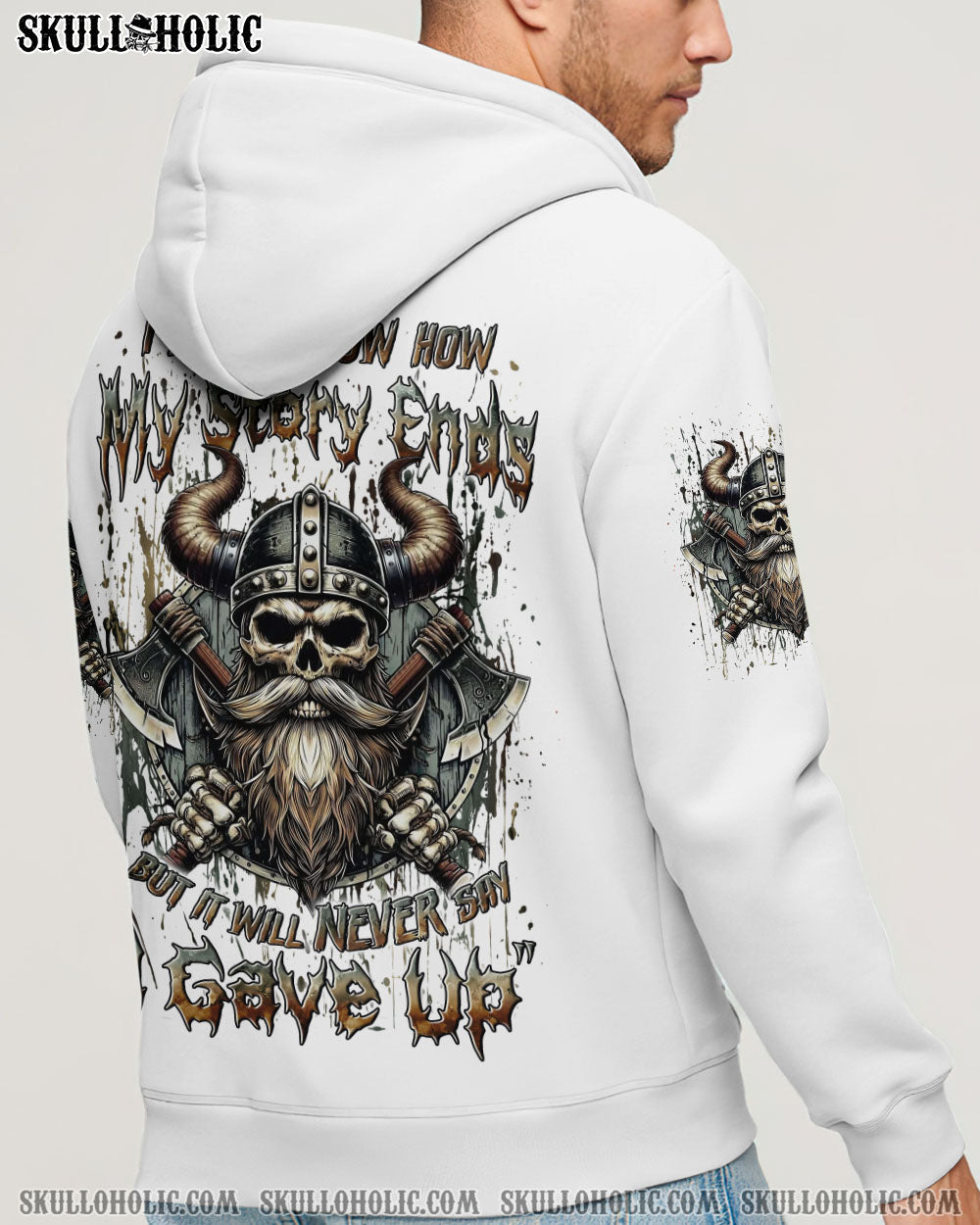 BLISSCORNERS I DON'T KNOW HOW MY STORY ENDS VIKING SKULL ALL OVER PRINT