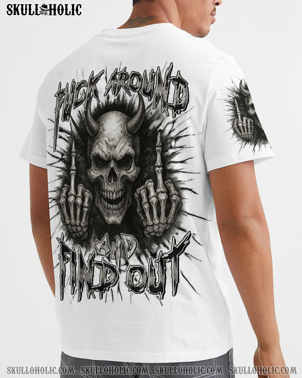BLISSCORNERS F AROUND AND FIND OUT SKULL ALL OVER PRINT