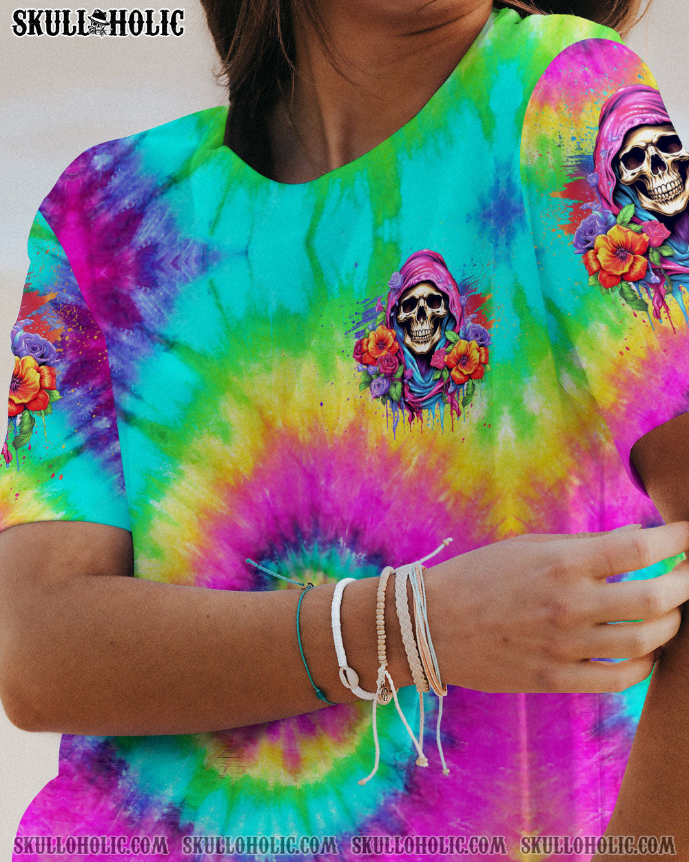 BLISSCORNERS I'M BLUNT BECAUSE GOD ROLLED ME TIE DYE ALL OVER PRINT