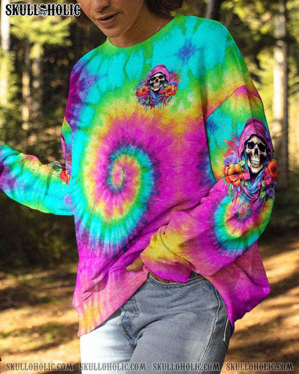 BLISSCORNERS I'M BLUNT BECAUSE GOD ROLLED ME TIE DYE ALL OVER PRINT
