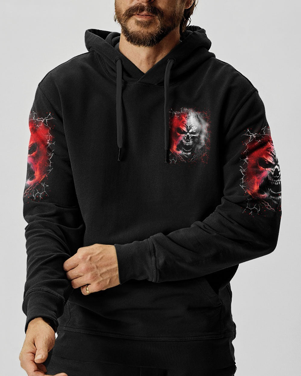 BLISSCORNERS I'M NEVER ALONE SKULL DEMON ALL OVER PRINT
