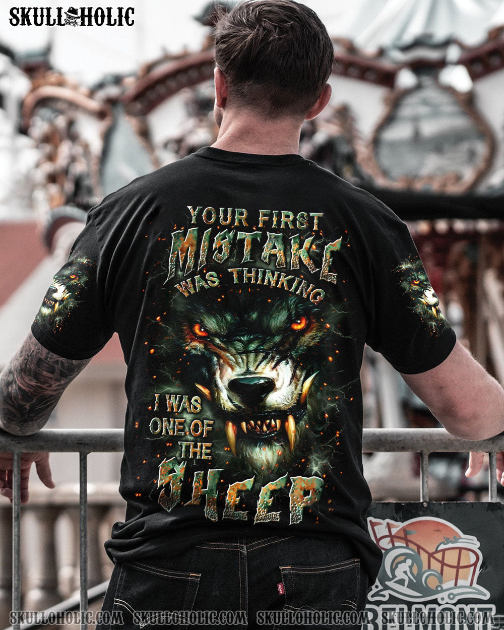 BLISSCORNERS YOUR FIRST MISTAKE WOLF SKULL ALL OVER PRINT