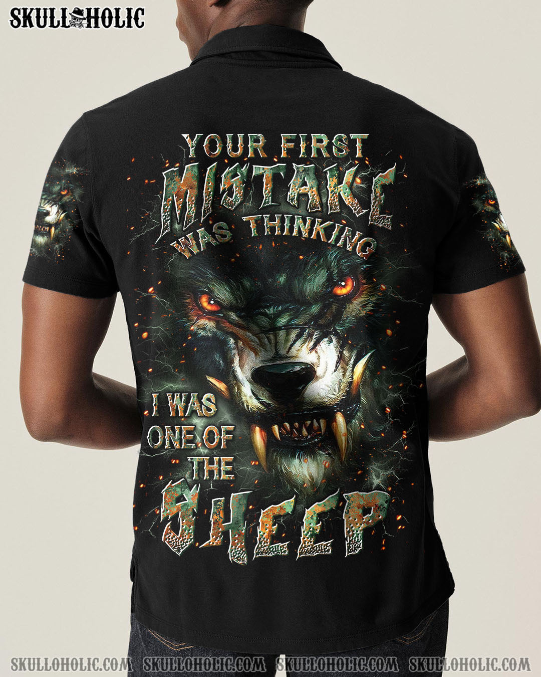 BLISSCORNERS YOUR FIRST MISTAKE WOLF SKULL ALL OVER PRINT