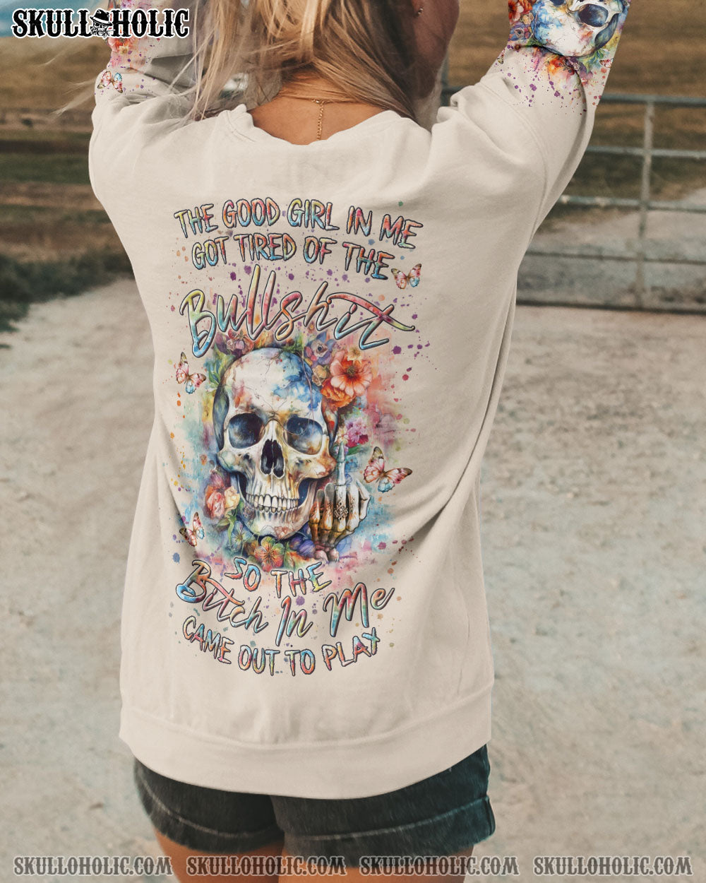 BLISSCORNERS THE GOOD GIRL IN ME ALL OVER PRINT