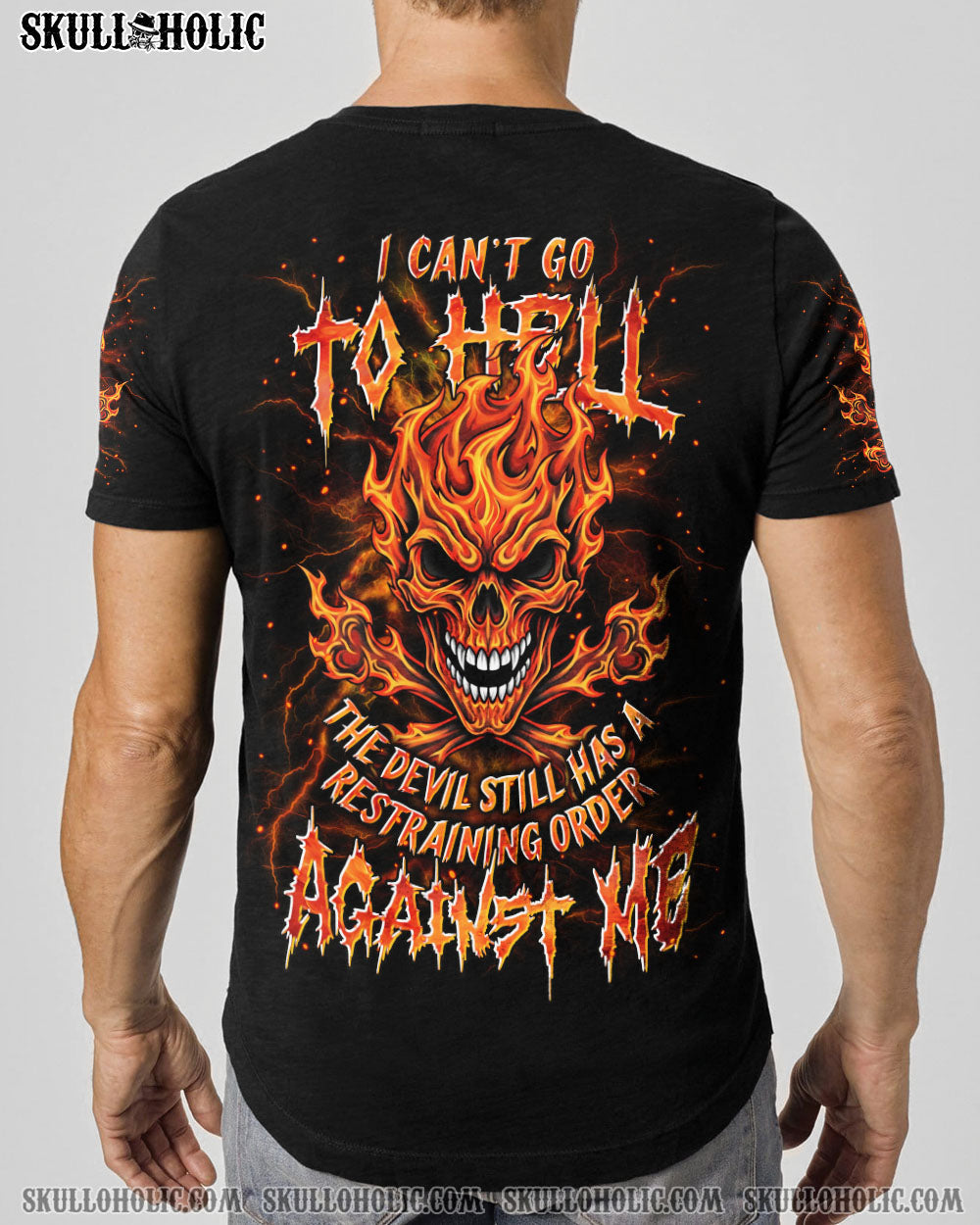BLISSCORNERS I CAN'T GO TO HELL FIRE SKULL ALL OVER PRINT