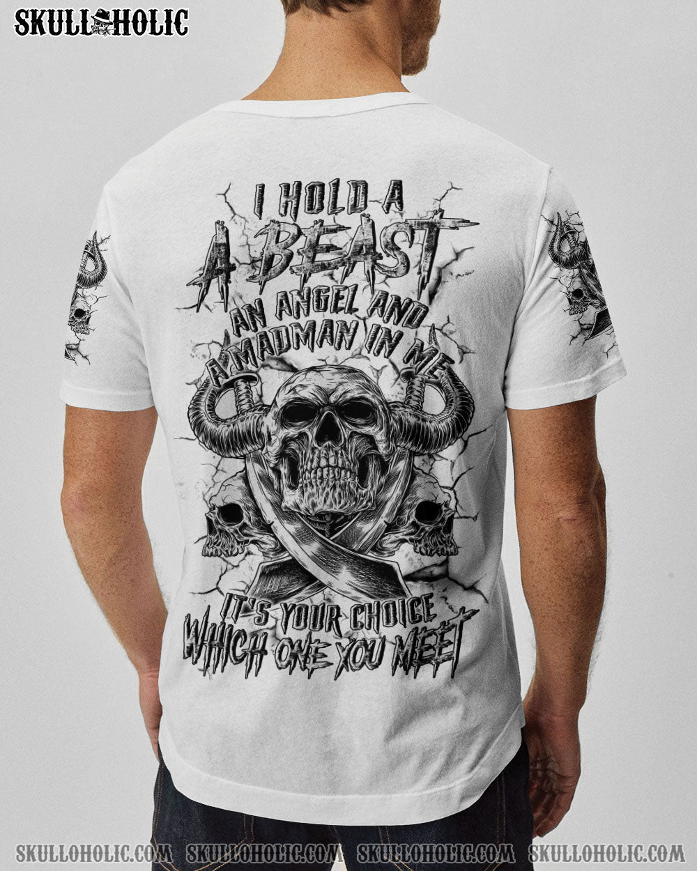 BLISSCORNERS I HOLD A BEAST AN ANGEL AND MADMAN IN ME ALL OVER PRINT
