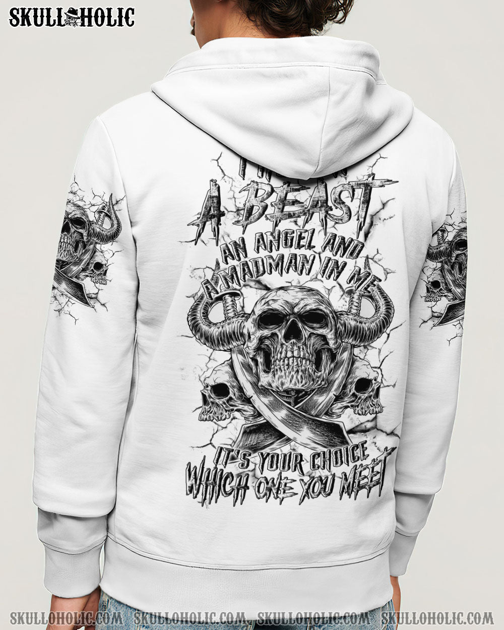 BLISSCORNERS I HOLD A BEAST AN ANGEL AND MADMAN IN ME ALL OVER PRINT