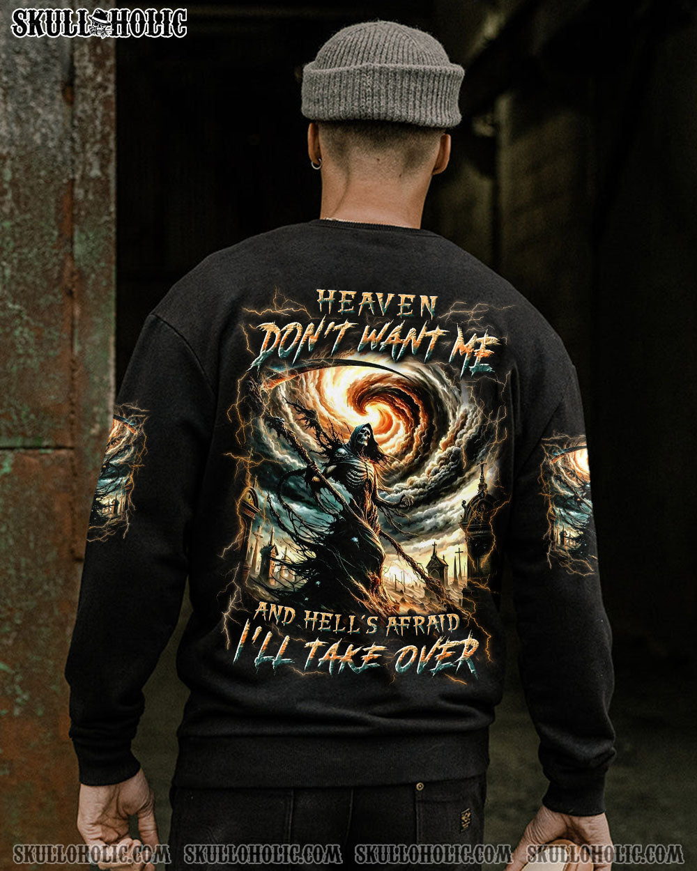 BLISSCORNERS HEAVEN DON'T WANT ME ALL OVER PRINT