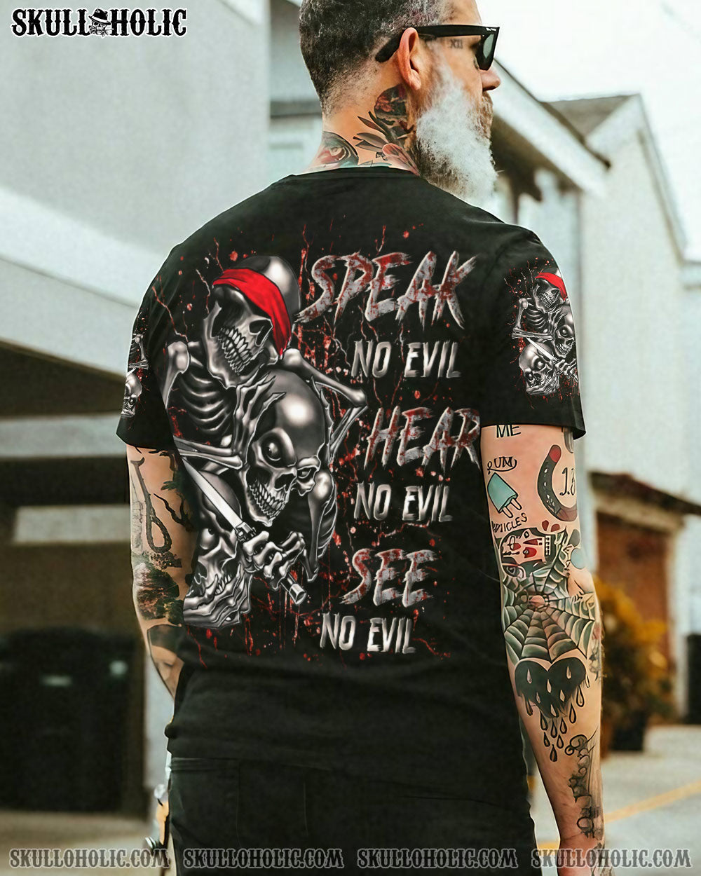 BLISSCORNERS SEE NO HEAR NO SPEAK NO ALL OVER PRINT