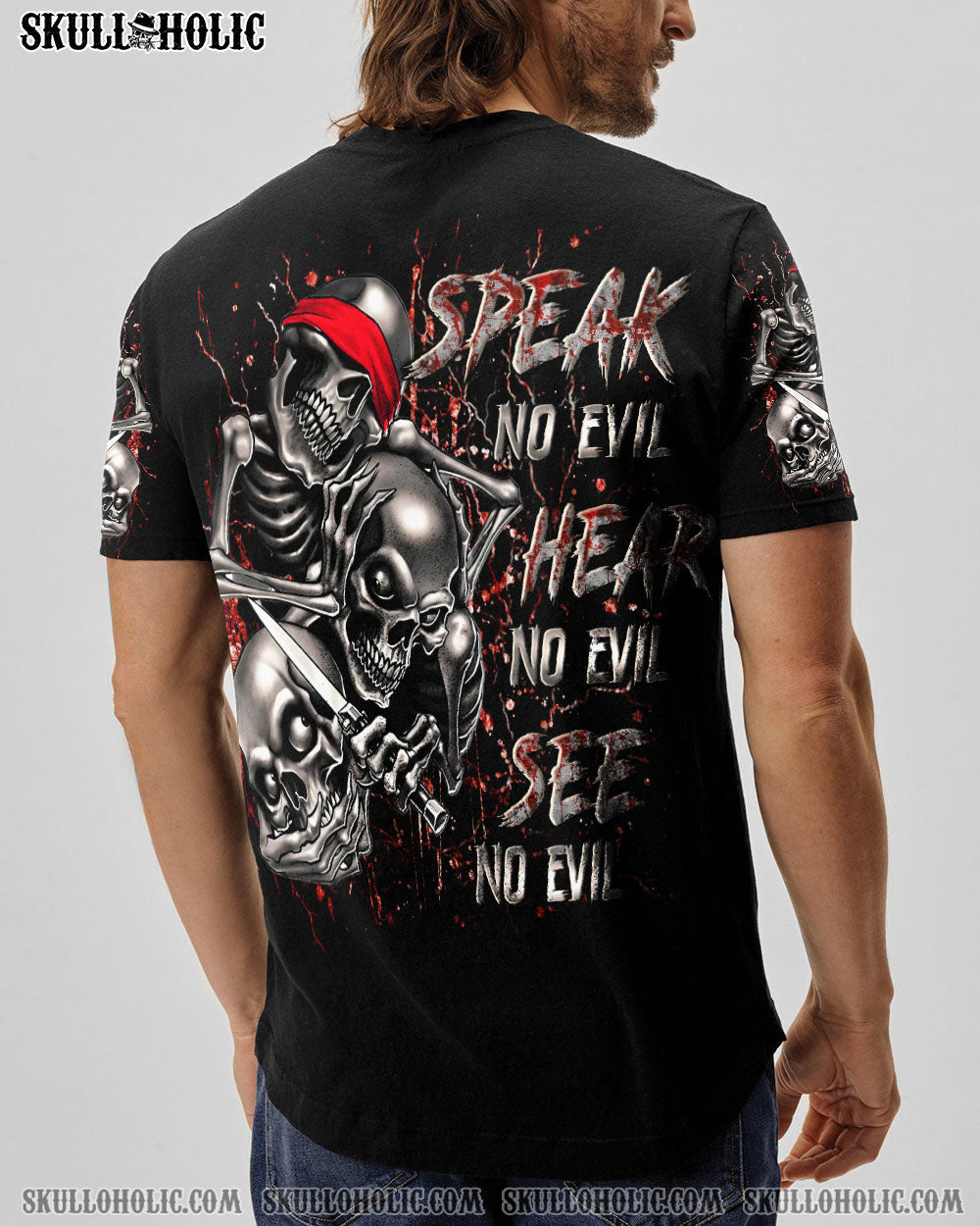 BLISSCORNERS SEE NO HEAR NO SPEAK NO ALL OVER PRINT