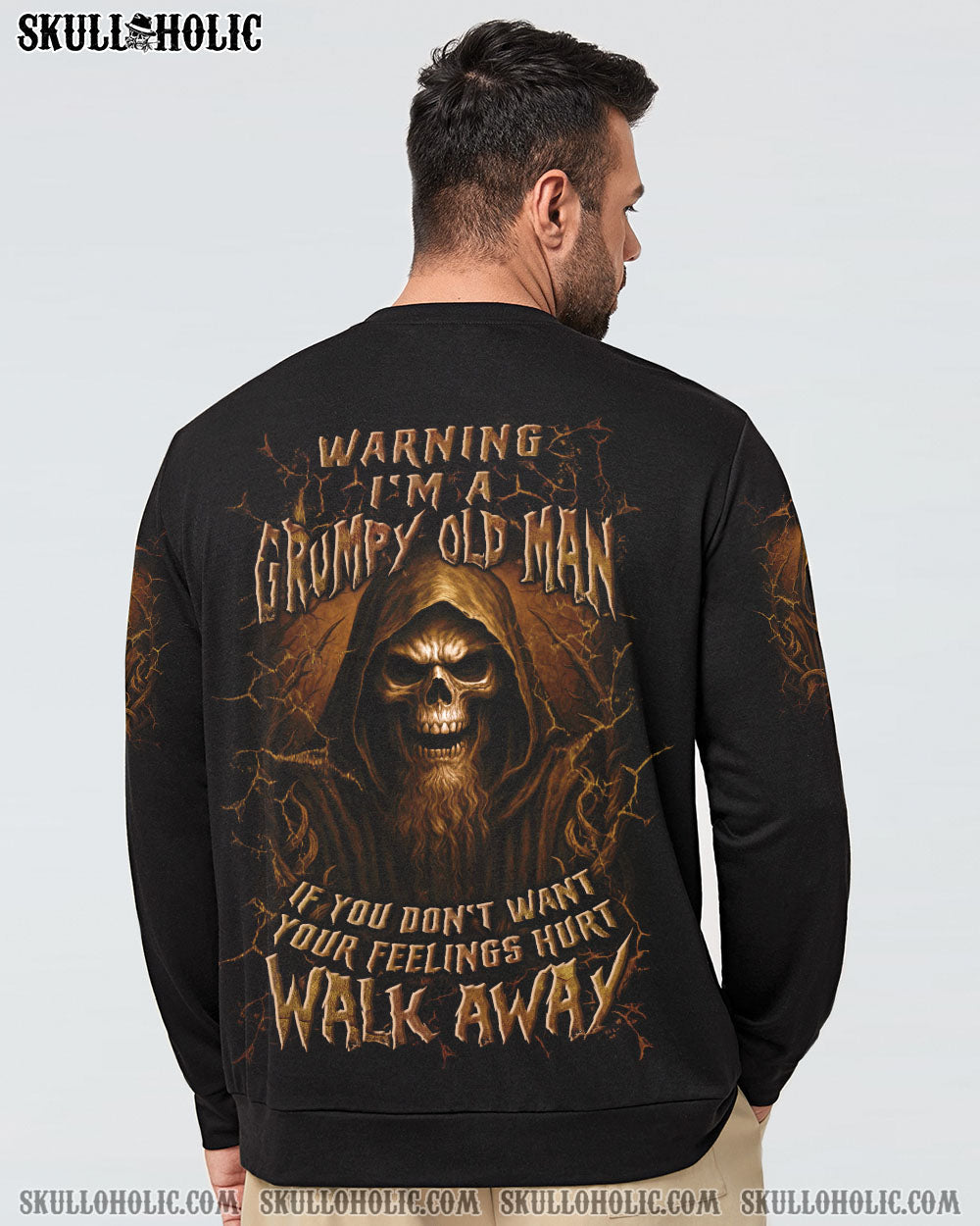 BLISSCORNERS WARNING I'M A GRUMPY OLD MAN ALL OVER PRINT