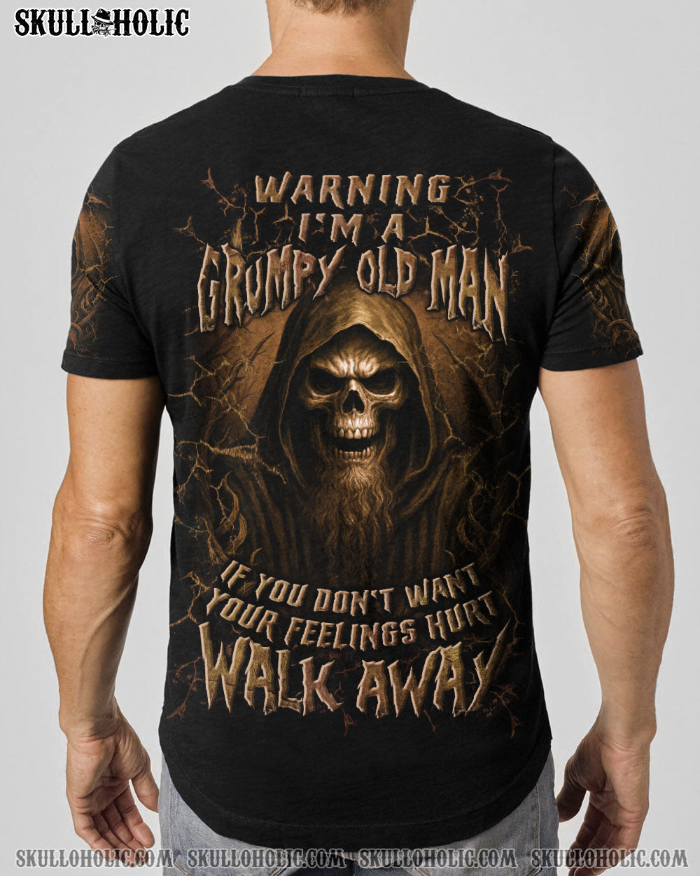BLISSCORNERS WARNING I'M A GRUMPY OLD MAN ALL OVER PRINT