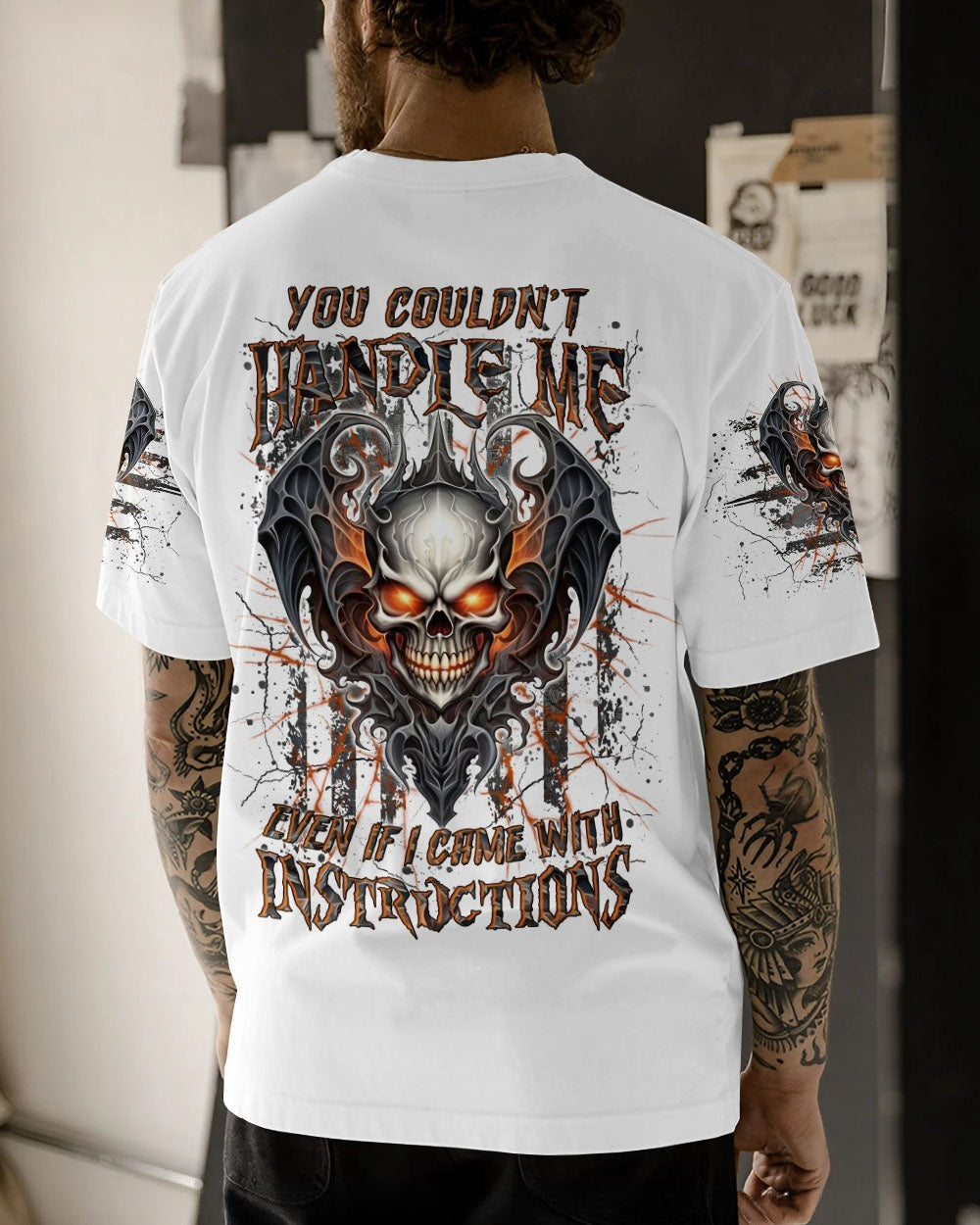 BLISSCORNERS YOU COULDN'T HANDLE ME SKULL ALL OVER PRINT