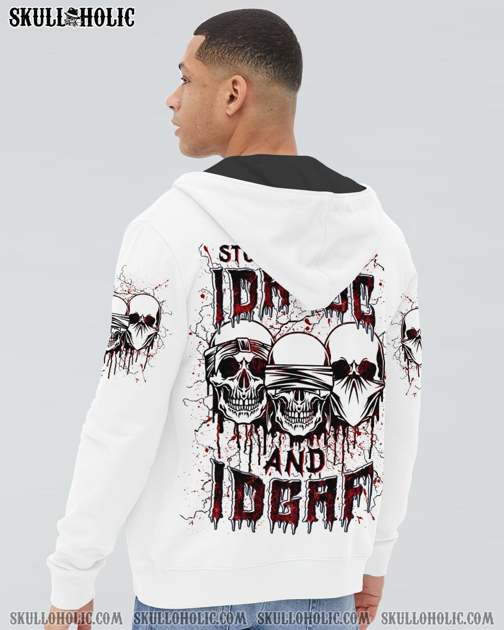 BLISSCORNERS STUCK BETWEEN IDK IDC AND IDGAF SKULL ALL OVER PRINT