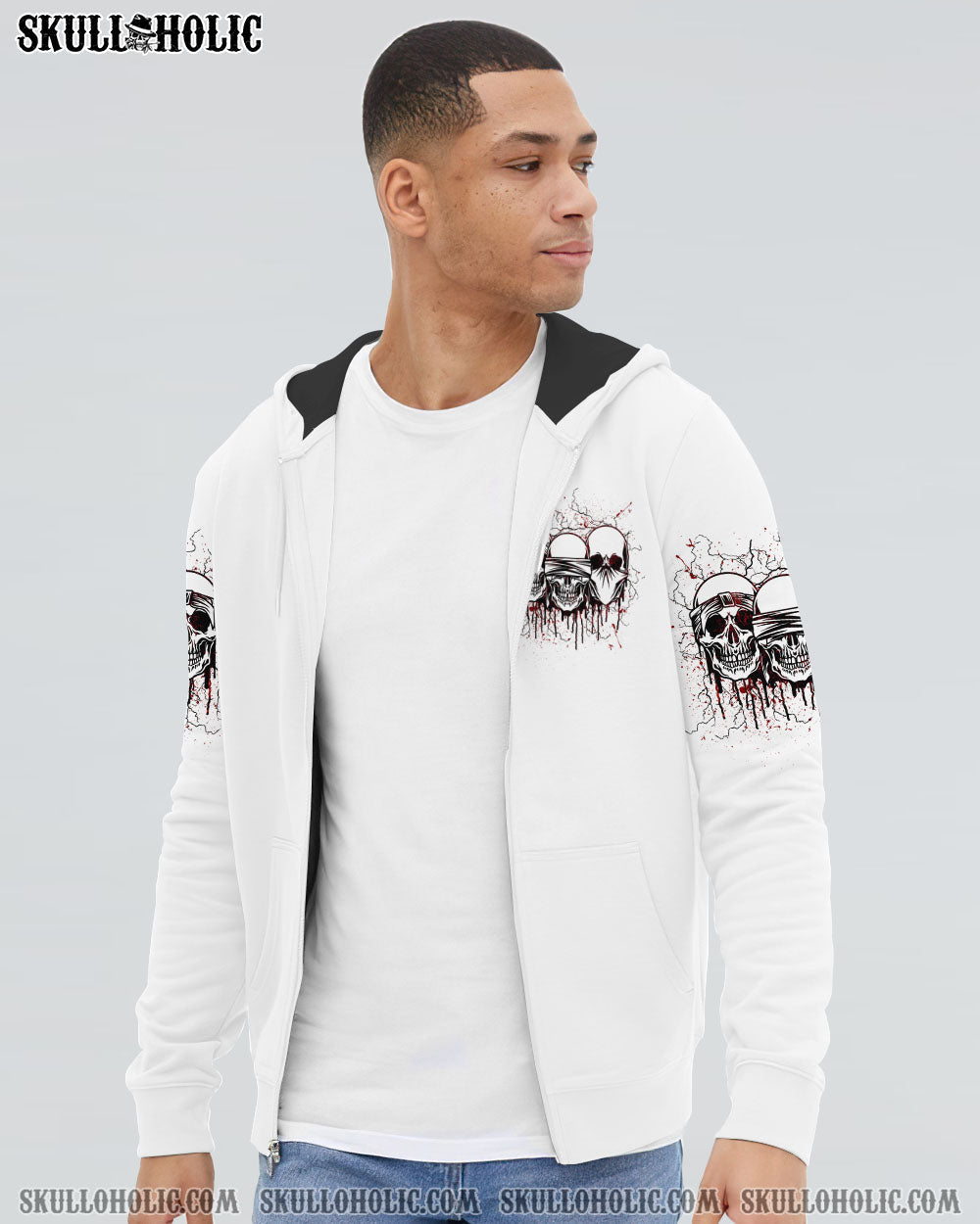 BLISSCORNERS STUCK BETWEEN IDK IDC AND IDGAF SKULL ALL OVER PRINT