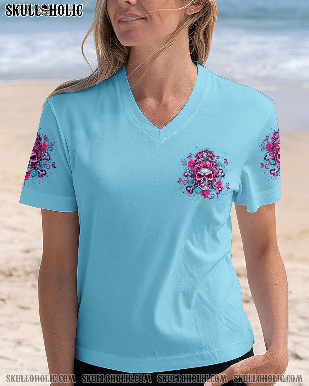 BLISSCORNERS YOUR FIRST MISTAKE MESSY BUN SKULL ALL OVER PRINT
