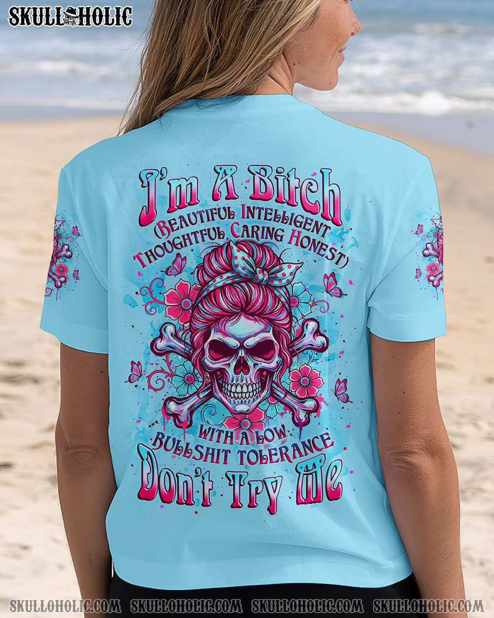 BLISSCORNERS YOUR FIRST MISTAKE MESSY BUN SKULL ALL OVER PRINT