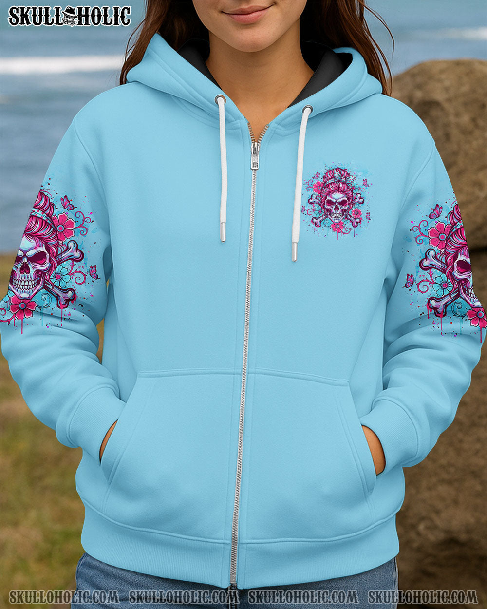BLISSCORNERS YOUR FIRST MISTAKE MESSY BUN SKULL ALL OVER PRINT