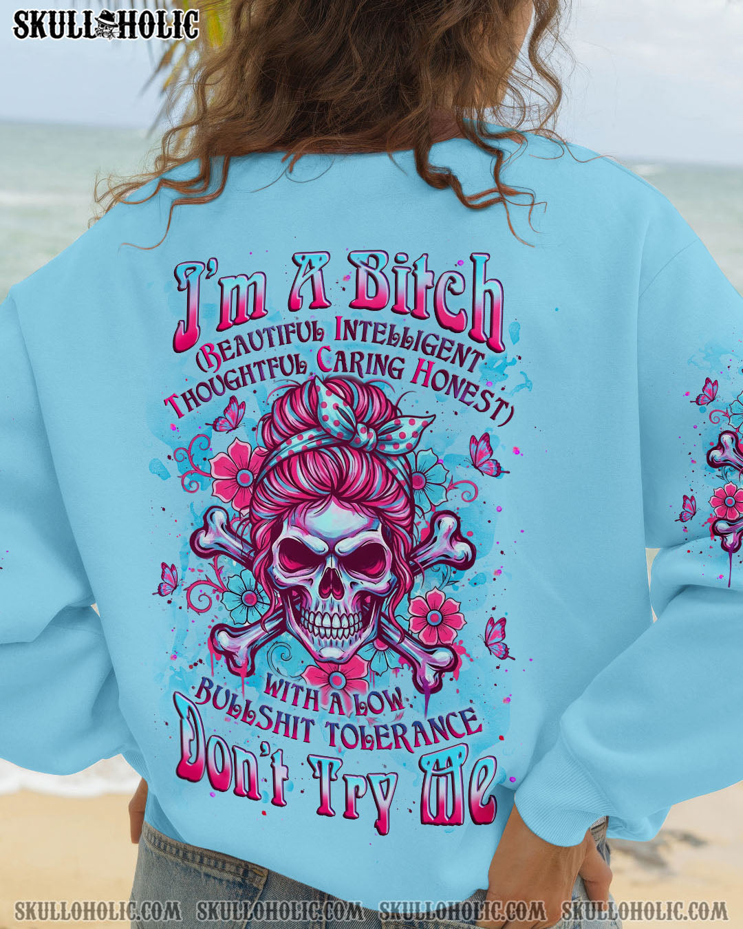BLISSCORNERS YOUR FIRST MISTAKE MESSY BUN SKULL ALL OVER PRINT