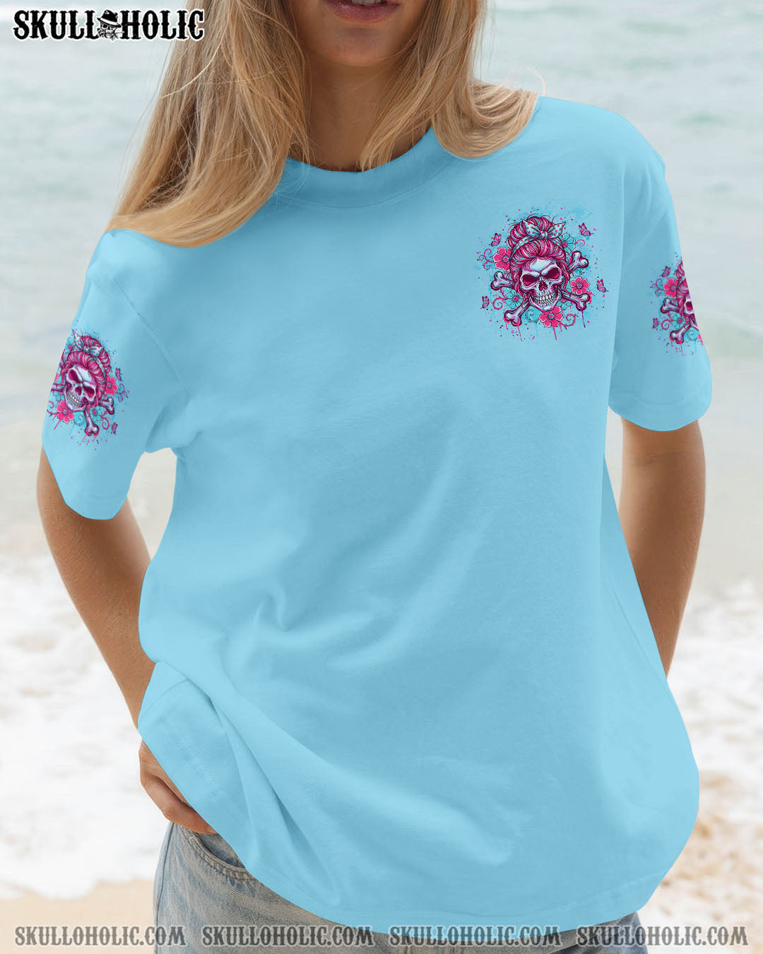 BLISSCORNERS YOUR FIRST MISTAKE MESSY BUN SKULL ALL OVER PRINT