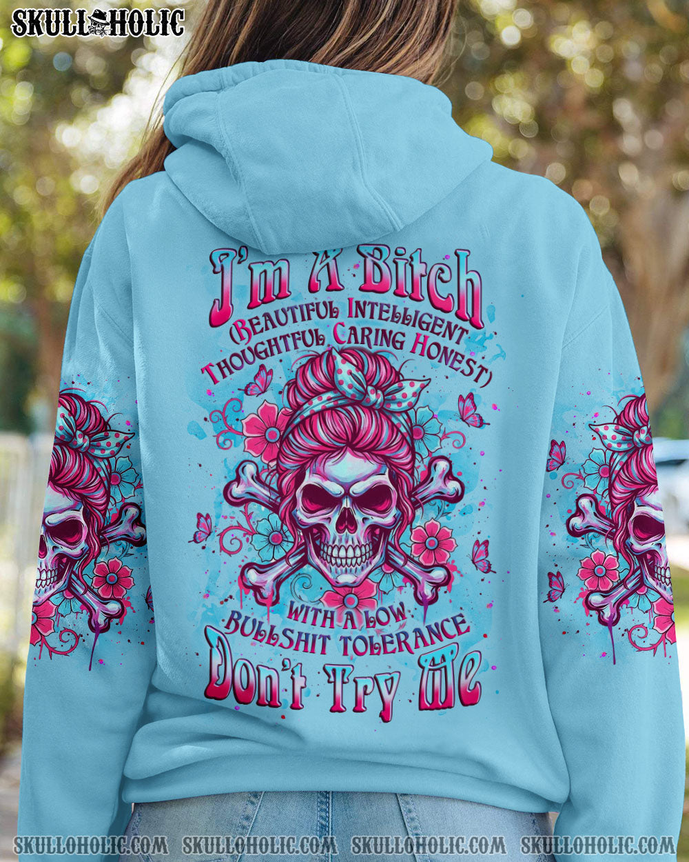 BLISSCORNERS YOUR FIRST MISTAKE MESSY BUN SKULL ALL OVER PRINT