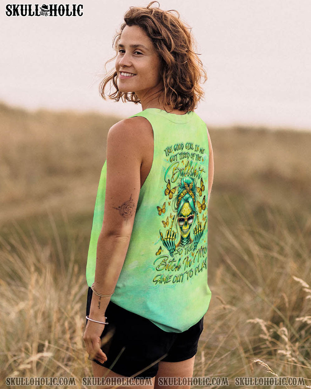 BLISSCORNERS THE GOOD GIRL IN ME ALL OVER PRINT