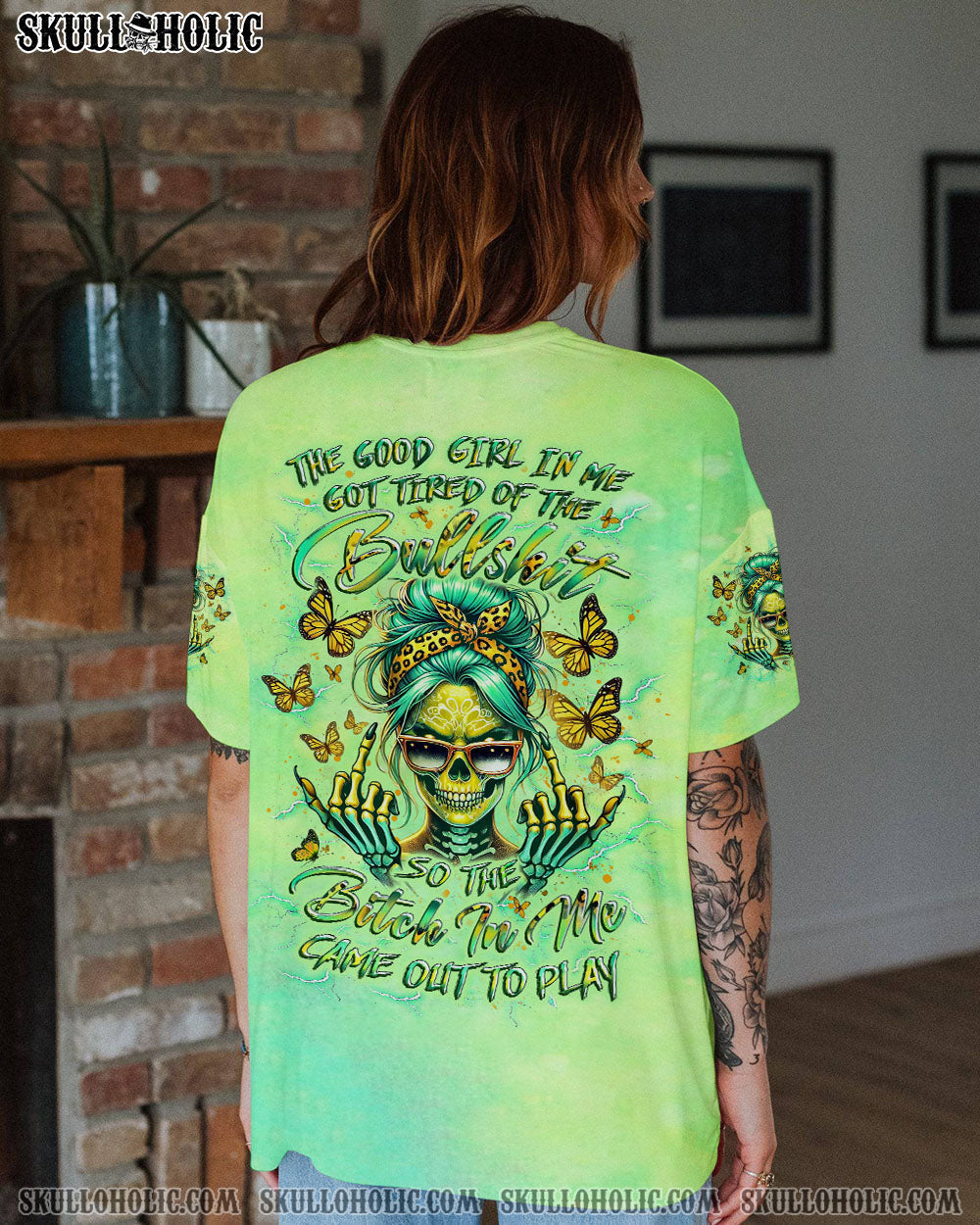 BLISSCORNERS THE GOOD GIRL IN ME ALL OVER PRINT