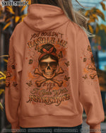 BLISSCORNERS ALWAYS A STRONG WOMAN SKULL MESSY BUN ALL OVER PRINT