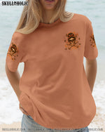 BLISSCORNERS ALWAYS A STRONG WOMAN SKULL MESSY BUN ALL OVER PRINT
