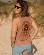 BLISSCORNERS ALWAYS A STRONG WOMAN SKULL MESSY BUN ALL OVER PRINT