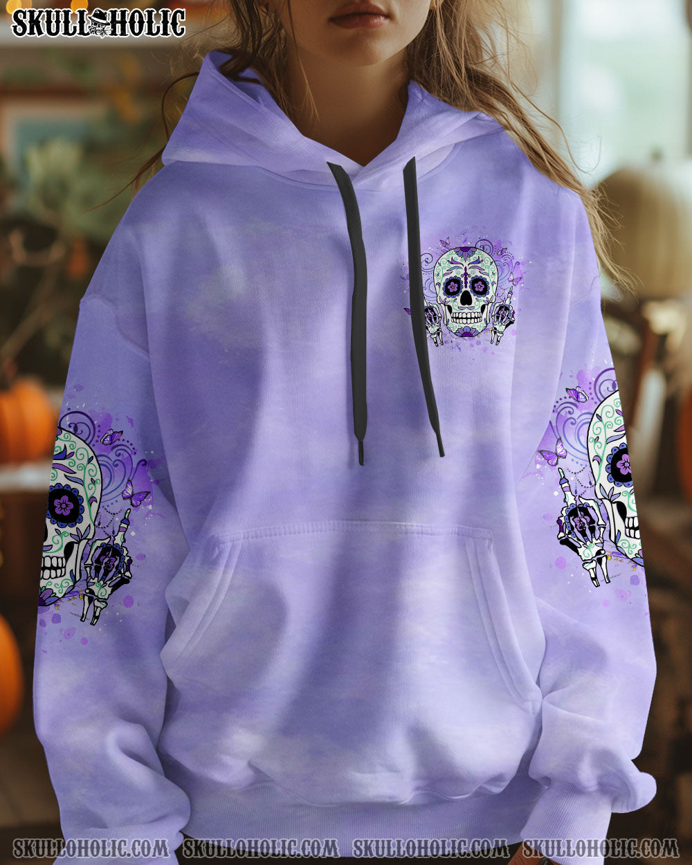 BLISSCORNERS I AM A SWEET GIRL BUT IF YOU PISS ME OFF SUGAR SKULL ALL OVER PRINT