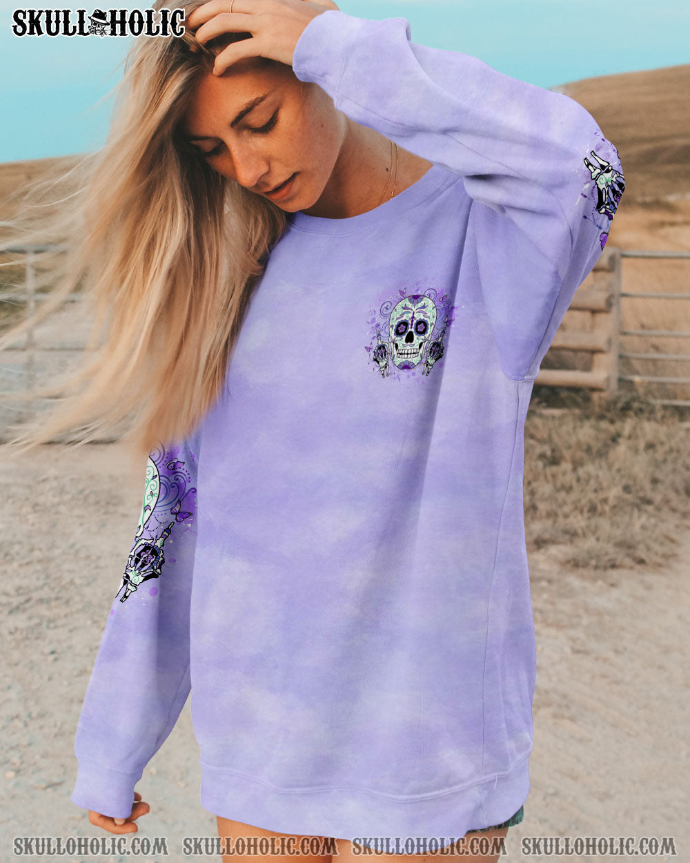 BLISSCORNERS I AM A SWEET GIRL BUT IF YOU PISS ME OFF SUGAR SKULL ALL OVER PRINT