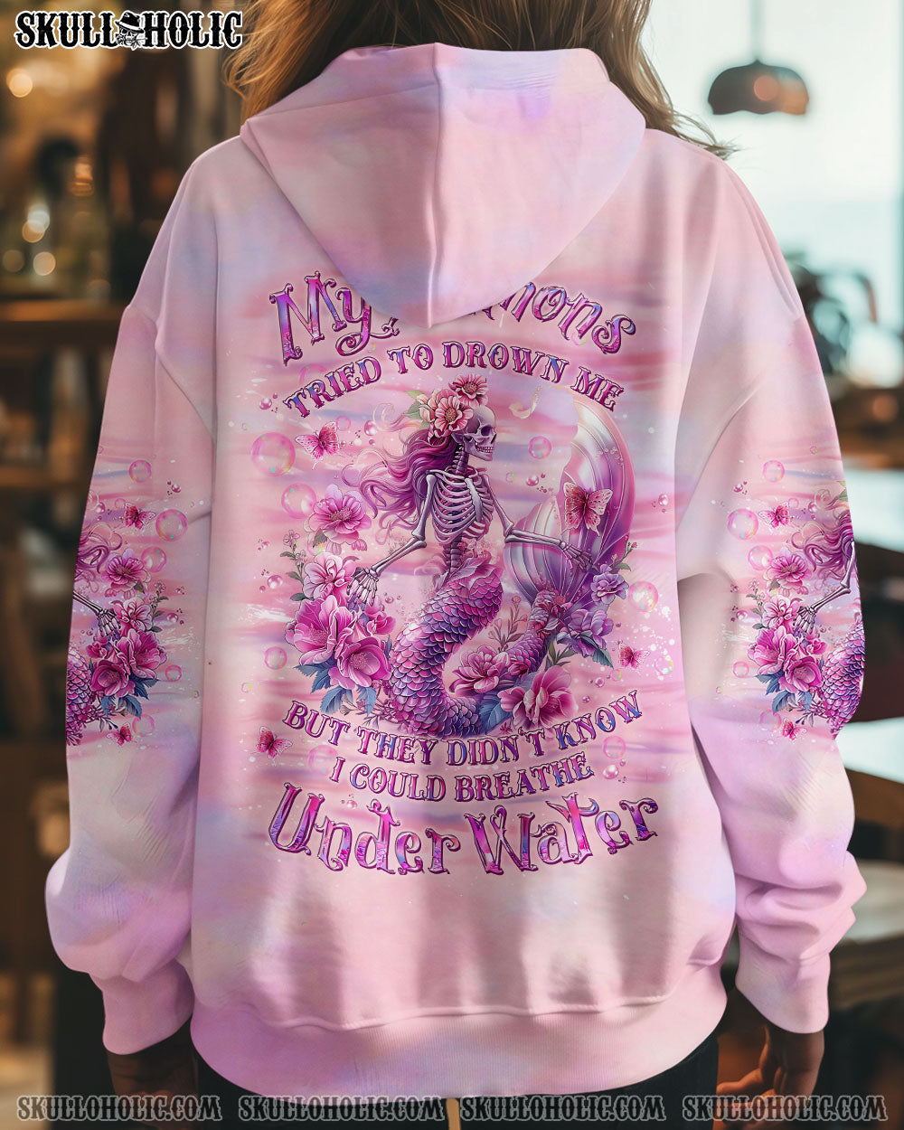 BLISSCORNERS MY DEMONS TRIED TO DROWN ME MERMAID ALL OVER PRINT