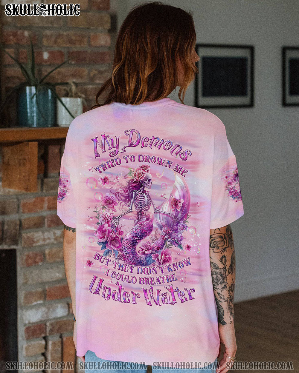 BLISSCORNERS MY DEMONS TRIED TO DROWN ME MERMAID ALL OVER PRINT