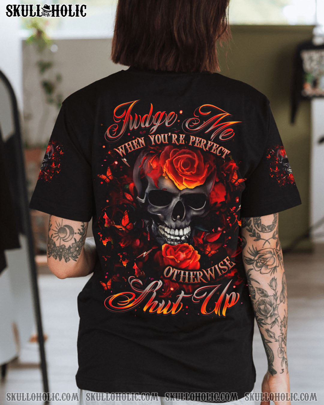 BLISSCORNERS JUDGE ME WHEN SKULL ALL OVER PRINT