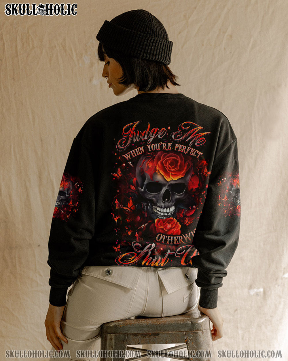 BLISSCORNERS JUDGE ME WHEN SKULL ALL OVER PRINT