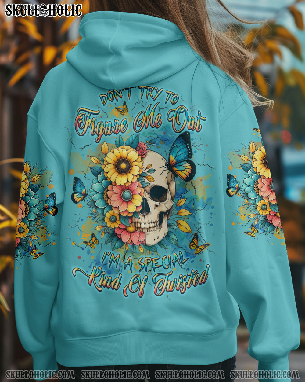 BLISSCORNERS DON'T TRY TO FIGURE ME OUT SKULL ALL OVER PRINT