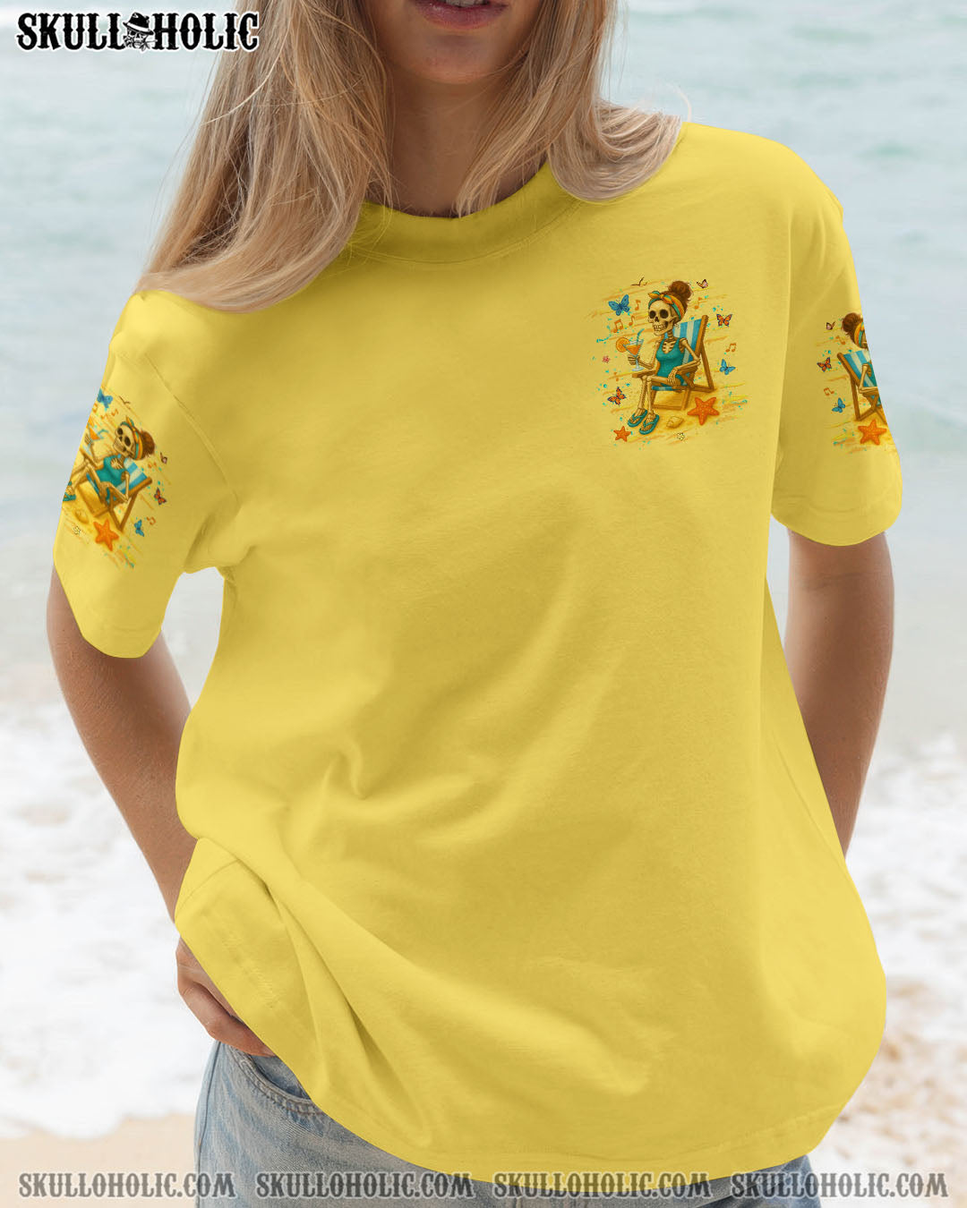 BLISSCORNERS THE BEACH TAKES THE BITCH OUT OF ME ALL OVER PRINT