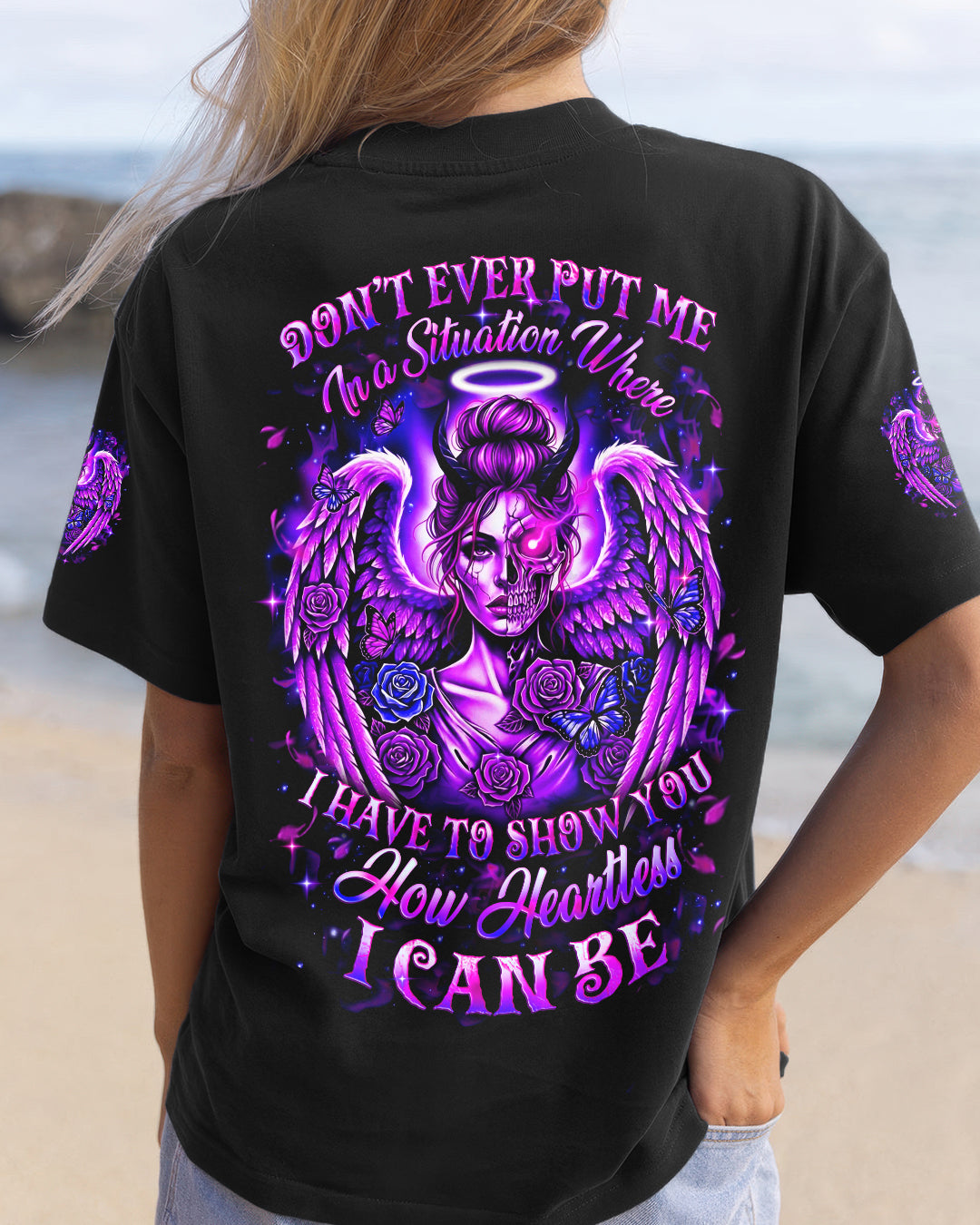 BLISSCORNERS NOT EVERYONE LIKES ME SKULL MESSY BUN ALL OVER PRINT