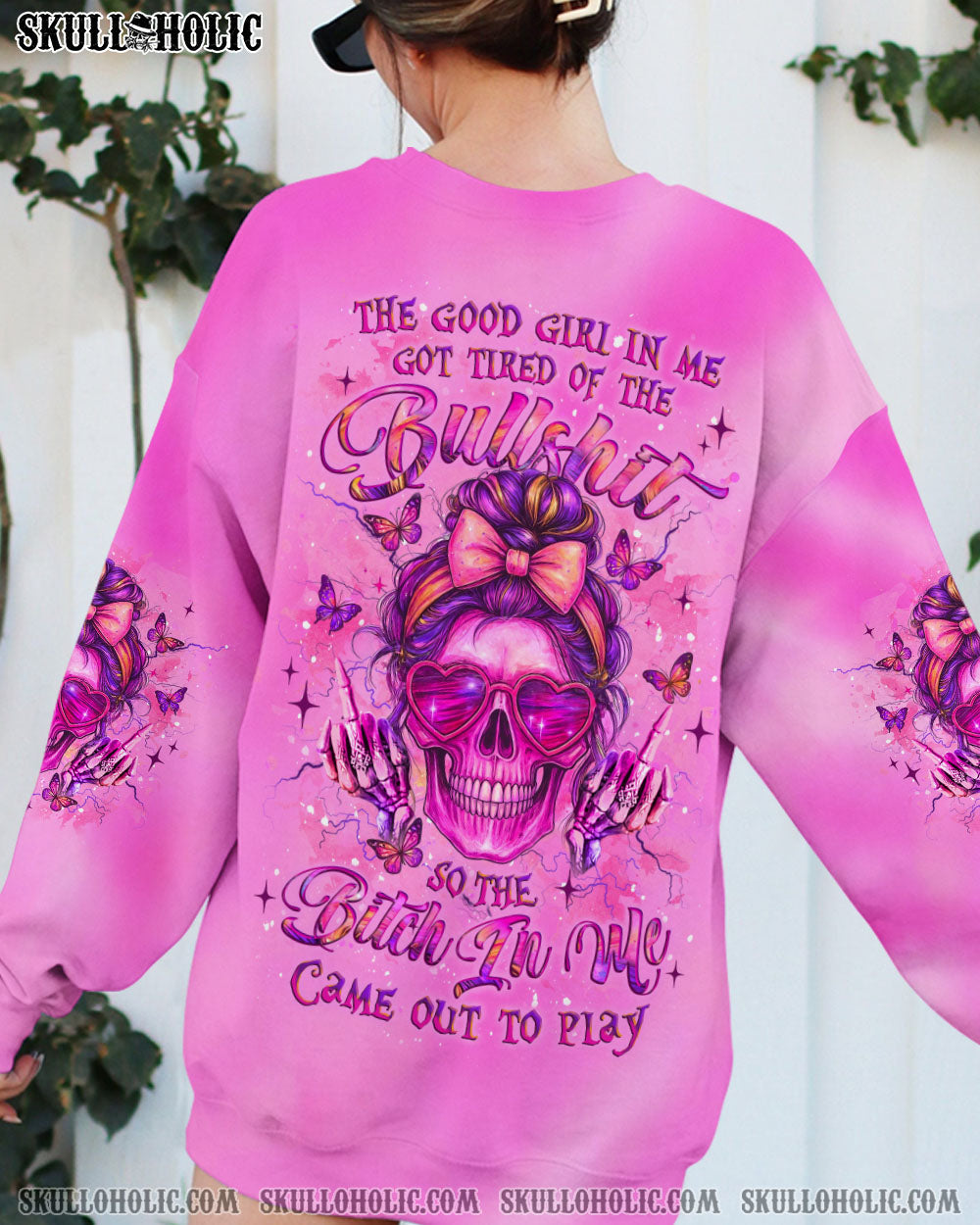 BLISSCORNERS THE GOOD GIRL IN ME SKULL  ALL OVER PRINT