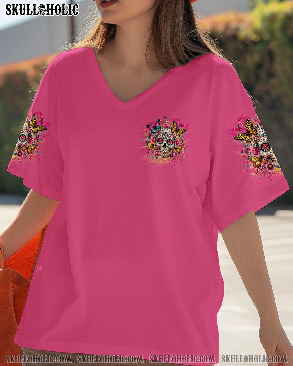 BLISSCORNERS I AM A SWEET GIRL BUT IF YOU PISS ME OFF SUGAR SKULL ALL OVER PRINT