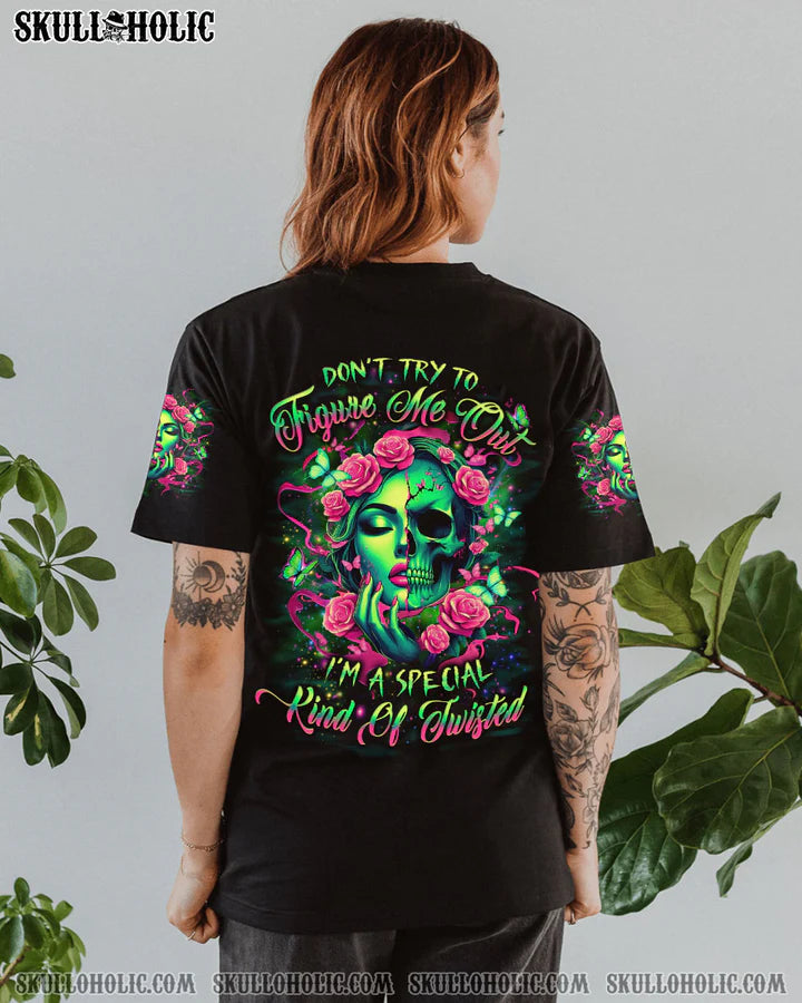 BLISSCORNERS DON'T TRY TO FIGURE ME OUT SKULL ALL OVER PRINT