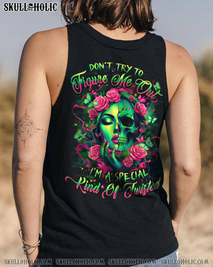 BLISSCORNERS DON'T TRY TO FIGURE ME OUT SKULL ALL OVER PRINT