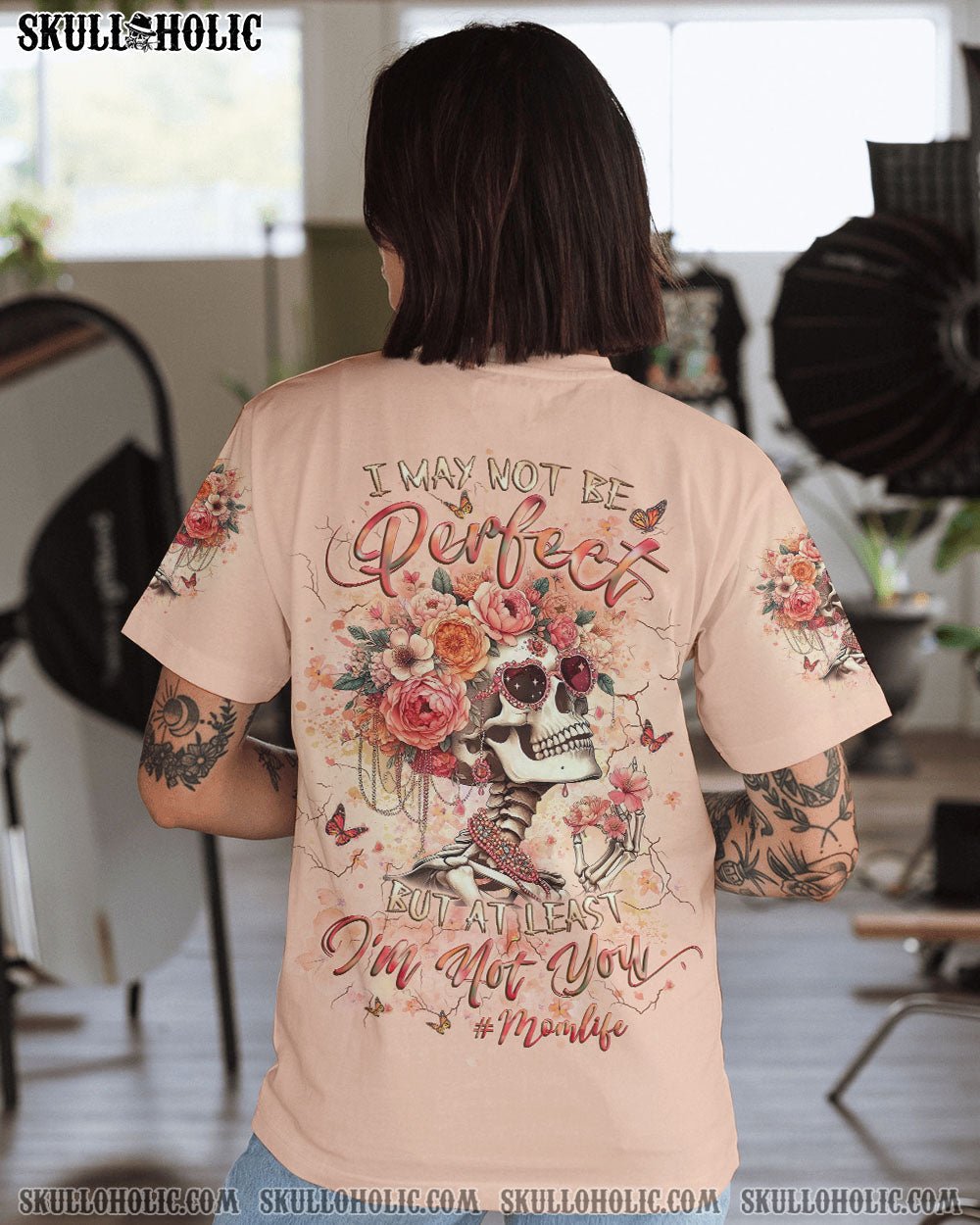 BLISSCORNERS AT LEAST I'M NOT YOU SKULL MOM LIFE ALL OVER PRINT